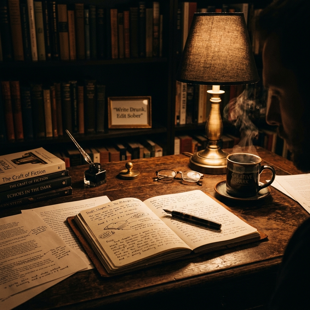 Trafton Crandall's writing space